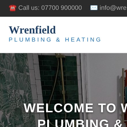 The old site's top: the phone number in a tiny grey strip, as plain text